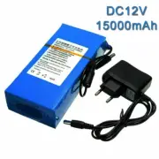 DC 12V 15000mAh Rechargeable Portable Battery Pack for CCTV CAMERA +AC Charger