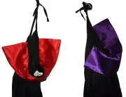 Deluxe Adult Vampire Cape 47" Long, Purple or Red Satin Collard, One Size
