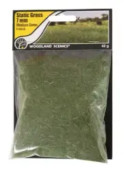 Woodland Scenics FS622 Static Grass 7mm Medium Green NEW The Field System