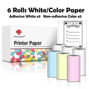 Phomemo 3 Rolls Self-adhesive Transparent Sticker Thermal Paper For T02 M02x Label Sticky Diy Photo Texts Study Notes Printing Set 5