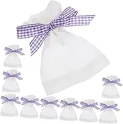 Gogogmee 10pcs Empty Sachet Bags Moisture Absorber Hanging Lavender Perfume Sachet for Storage