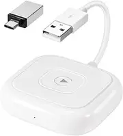 Citqueo 2024 Wireless CarPlay Adapter, CarPlay Dongle for OEM Wired CarPlay Cars, Convert Wired to Wireless CarPlay, Support Online Update Plug & Play Easy Use Fit for Cars from 2015 & iPhone （White）
