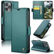 CaseMe iPhone 15 Pro Max Folio Wallet Case Cover Apple Side Closure ProMax [Teal Green]
