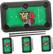Anneome 4 Sets Mini Pool Table Game Set Portable Desktop Billiard for Interactive Indoor Billiards Table with Smooth Surface Fun Parent Activity for Skill Practice