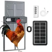 Automatic Chicken Coop Door Solar Powered with Timer, Remote Control, Anti-Pi...