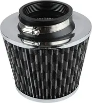 Car Air Filter High Flow Powerful Filtration 16 Radial Shaped Bracket Air Intake Filter for Vehicle (Carbon Fiber Style)