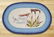 BRAIDED RUG--20 X 30 Oval 100% Jute Rug-- LAKE BOAT--