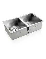 [Cefito] Double Bowl Laundry Stainless Steel Kitchen Sink 74X45CM Silver