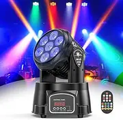 105W Mini Moving Head Wash LED dmx512 Spot Beam Stage Light 5 Control Modes DJ Disco Party Lights Voice Activation for DJ Bar Birthday Wedding Christmas Light Show-New