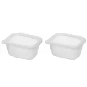 2x Progressive Softbox Silicone Rectangular Container Storage 4-Cup/940ml Clear