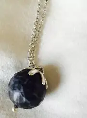Pilgrim Skanderborg Blue Crystal Necklace NWT Price $13.50