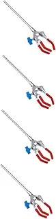 SOLUSTRE 4pcs 3 Flask Clamp Three-claw Clip Beakers Tools Drilling Laboratory Clamp Holder Wire Cabinet Measuring Jugs Hip Flasks Scalding And Clamp Battery Tarp Cable Catch Stainless Steel