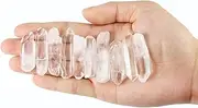 Tumbled Polished Natural Clear Quartz Crystals Points, Crystals and Healing Stones Quartz Bulk for Wicca, Reiki, Healing Energy, Chakra Stones, Witchcraft Supplies(10Pcs)