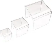 [HOMEXO] 1pc 3" 4" 5" Square Acrylic 1/8" Riser Display Stands Anti-Corrosion Clear Showcase Display Shelf Showcase for Jewelry Collection