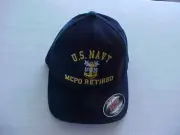 US Navy Master Chief Petty Officer MCPO RETIRED embroidered Flexfit cap hat