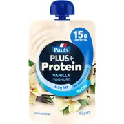 Pauls Plus Protein Vanilla Yoghurt Pouch No added Sugar 150g