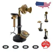 Reproduction Vintage Candlestick Telephone - Black Antique Finish for Collectors
