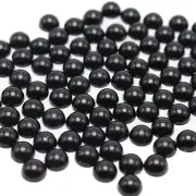 400 Black Acrylic Half Pearl Flatback Round Bead Cabachons 8mm Scrapbook Craft