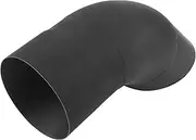 X AUTOHAUX 4.02" ID Inlet Turn Down Exhaust Tip T304 Stainless Steel Surface Blasting Mandrel Bend Elbow Tube 9.06" 230mm Overall Length Black
