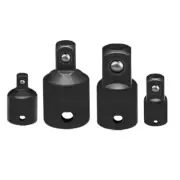 1/4", 3/8", 1/2" Drive Socket Adapter Reducer 4 Piece Set For Tool Compatibility