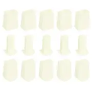 25Pcs Plastic Flat Bell End Stoppers, Cord Ends Lock with Lid, Beige