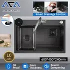 680x450mm Drainage Control Kitchen Sink Colander Cup Cleaner 304 Stainless Steel