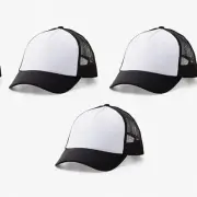 Trucker Trio Hat Blanks: 3-Pack for Hat Press - Perfect for Iron-On HTV & Infusi
