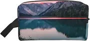 [FSCEV] Lake and Sunset Storage Bag Toiletry Bag Travel Bag Cute Cosmetic Bag Makeup Accessories, White, One Size