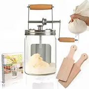 Dazey Butter Churner - Cheese Cloth, Butter Paddles, Recipe Book INCLUDED- Hand Crank Butter Churn- Manual Butter Maker- Create Delicious Homemade Butter With Your Own Hand Crank Dazey Churner
