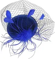 [JEWEDECO] Elegant Fascinators Hat for Women Retro Veil Headwear for Tea Parties Events and Weddings Fashionable Headband Accessory for All Hairstyles