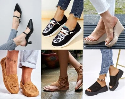 Wholesale Lot of 10 Womens Shoes Sandals Sneakers Heels Flats Boots Mix RARE