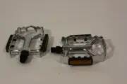 Breezer Alloy Cage Platform Bicycle Pedals 9/16 Silver MTB, Hybrid, Urban PD 5