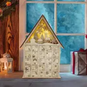 Lighted Advent Calendar 2024 Home Decor for Bedroom Party Supplies Bookshelf