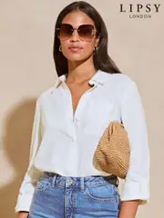 Lipsy White Button Through Shirt (AN6683) | $81