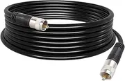exgoofit RG8X Coaxial Cable 20ft (6m), CB Coax Cable, UHF PL259 Male to Male Coaxial Cable Connector for HAM Radio, Antenna Analyzer