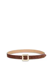 Ettika Timeless Texture Women's Brown Suede Leather Belt