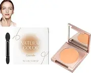 Colored Clay CC Under eye Corrector, Eye Concealer Highlighting and Correcting Cream with Concealer Brush, Long Lasting Waterproof & Moisturizing, Lightweight, Covering Fine Lines (natural)