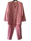 Vintage! NWT! Jaclyn Smith Signature Size 8 Pink 2-Piece Set Jacket Belted Pants