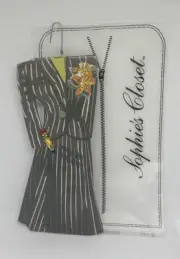Sophie’s Closet Greeting Card Black Pin Striped Suit Pencil Pin Brooch Vintage