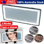 Car Sun Visor Mirror Rechargeable 60 LED Makeup Mirror 3 Type Light Touch Screen