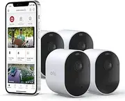 Arlo Pro 5 2K Spotlight Wire-Free Camera| 4 Cameras | 2K Video with HDR | Indoor/Outdoor Security Cameras |Color Night Vision |160° View|Works with Alexa | Home Security | White (VMC4460P-100AUS)