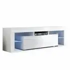 New 130cm RGB LED TV Stand Cabinet Entertainment Unit Gloss Furniture Drawer Tem