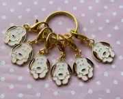 Stitch Marker 6 Crochet Knitting markers counters counter beagle snoopy dog b