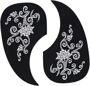 BESTonZON Essential Guitar Accessory: 2 Comma Shape Pvc Pickguards for 40/41 Inch Acoustic Scratch Resistant
