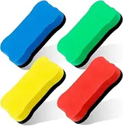 4PCS Dry Eraser, Mini Whiteboard Erasers Cleaner for Whiteboard Dry Board | Colorful Erasers Board & Chalk Eraser for Teacher Home Kids Student Classroom (2.7X1.5 Inch)