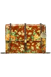 Patricia Nash Adelfia Chain Tassel Flap Crossbody Botanical Garden