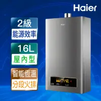 在飛比找momo購物網優惠-【Haier 海爾】16L智能恆溫強制排氣熱水器DC5不含基