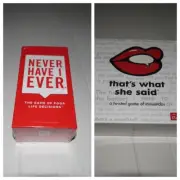 That's What She Said Innuendo And Never Have I Ever Card Game Set New Sealed
