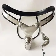 SM Stainless Steel Chastity Belt Chastity Cage Male Chastity Belt For Men Chastity Cage Cock Cage SM Bondage Chastity Belt Sex Toys For Men(120-130cm)