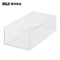 在飛比找momo購物網優惠-【MUJI 無印良品】可堆疊壓克力盒/中.約25.2x12.